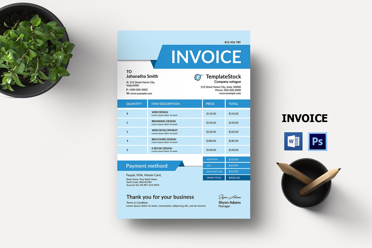 Template #192420 Invoice Form Webdesign Template - Logo template Preview