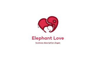 Elephant Love Logo Design