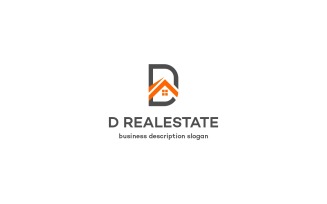 Letter D realestate logo design