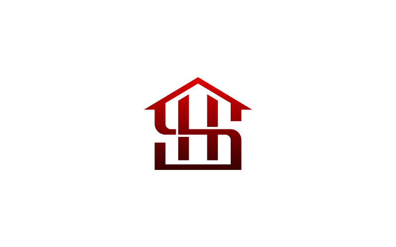 Letter S H Home Logo Design Vector Template Logo Template