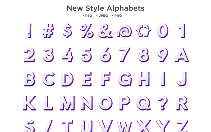 New Style Alphabet, Abc Typography Illustration