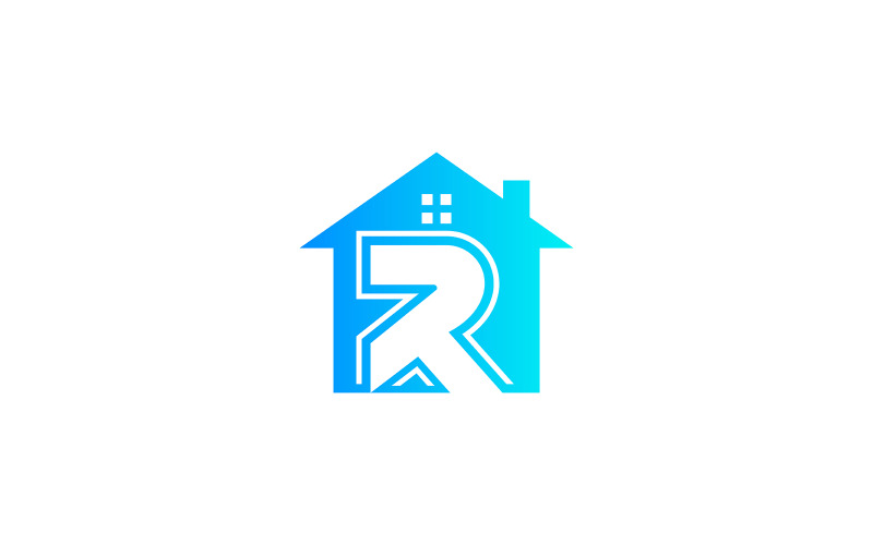 R Letter Home Logo Design Logo Template