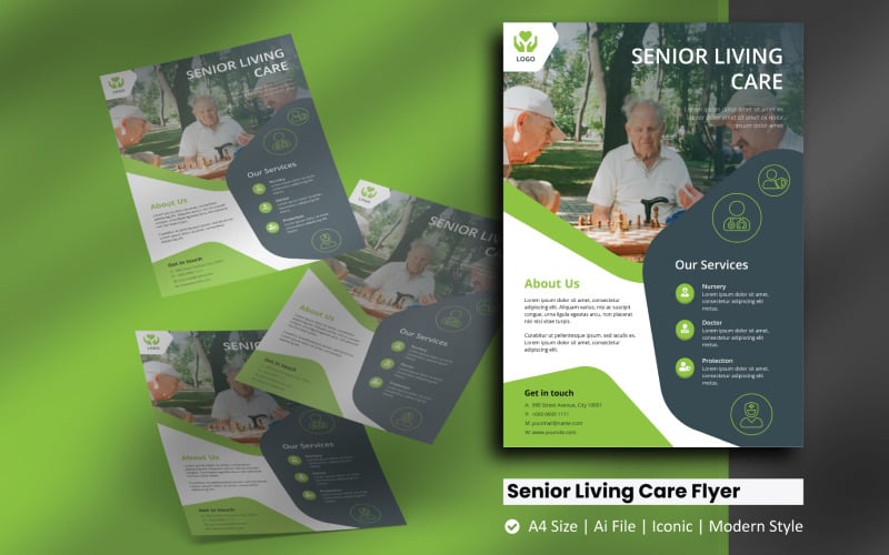 Senior Living Care Vol2 Flyer Corporate Identity Template