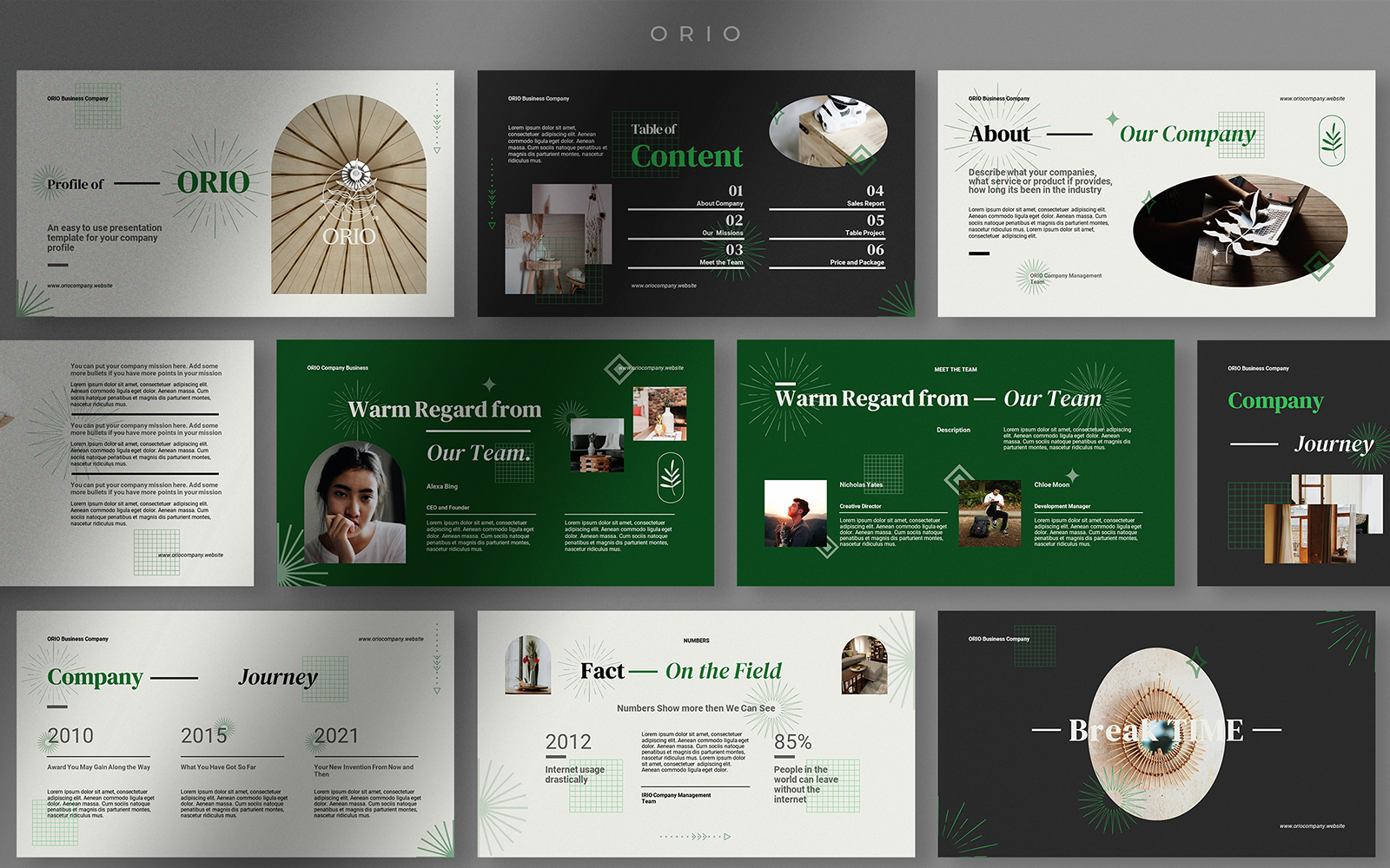 Orio - Company Profile Presentation PowerPoint Template