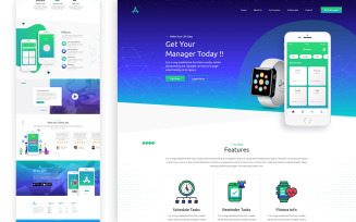 AppStar One Page App Landing UI Elements