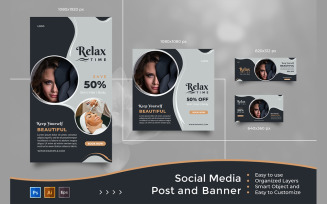 Beauty Care - Creative Minimalist Social Media Post And Banner Templates