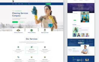 Cleall – Cleaning Services One Page UI Elements