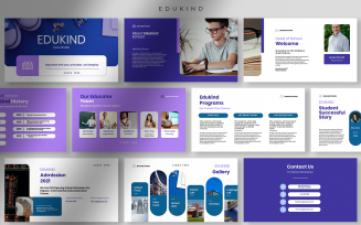 Edukind - Modest and Clean School Profile Presentation PowerPoint Template