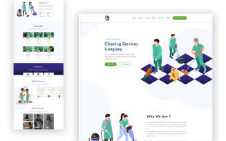 Fixall – Cleaning Services One Page UI Elements