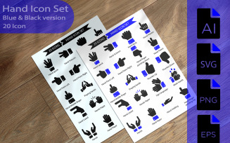 Human Hand Finger Vector Iconset template