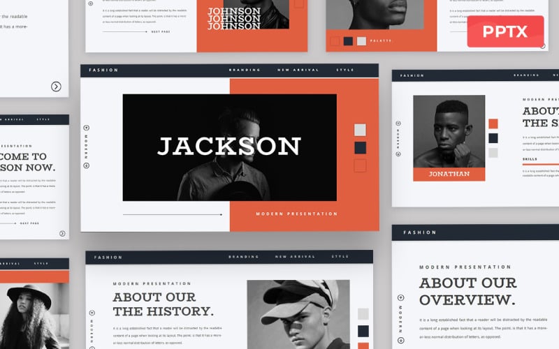 Jackson - Fashion Powerpoint Presentation Template PowerPoint Template