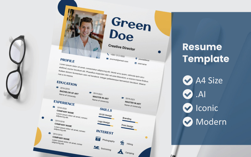 Moderena Resume Printable Template Resume Template