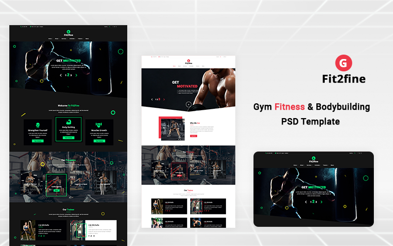 Kit Graphique #192626 Gym Fitness Divers Modles Web - Logo template Preview