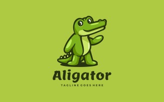Alligator Mascot Cartoon Logo