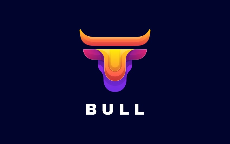 Bull Gradient Colorful Logo Logo Template