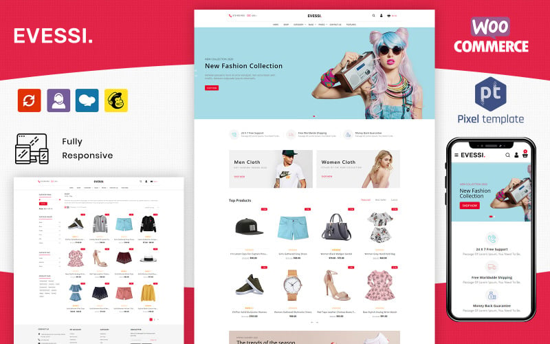 Evessi - Online Fashion WooCommerce Store WooCommerce Theme