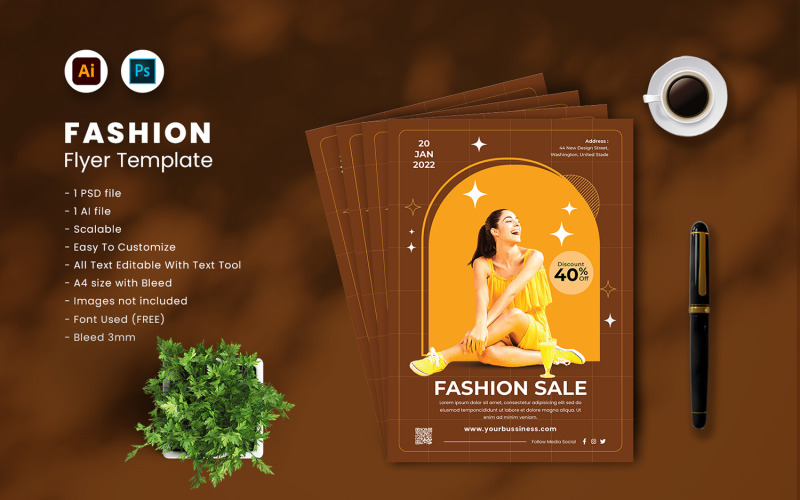 Fashion Flyer Template vol.46 Corporate Identity