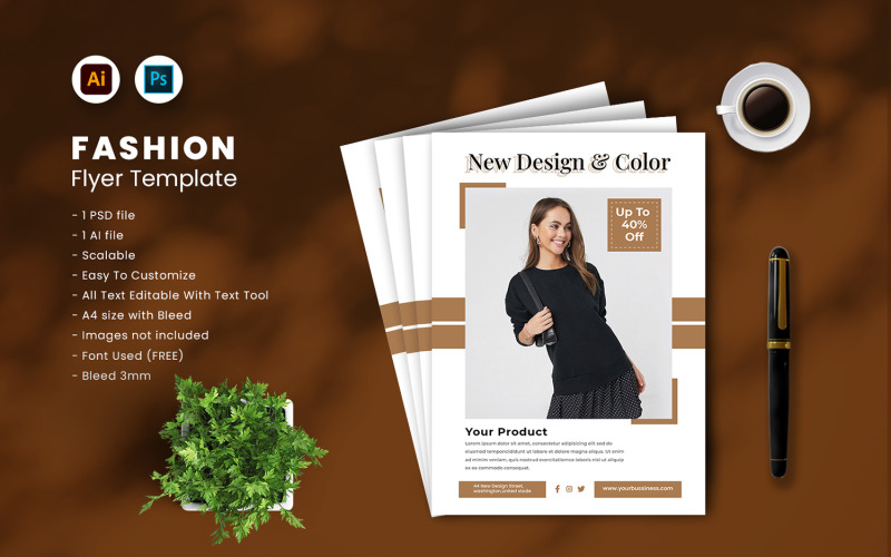 Fashion Flyer Template vol.47 Corporate Identity