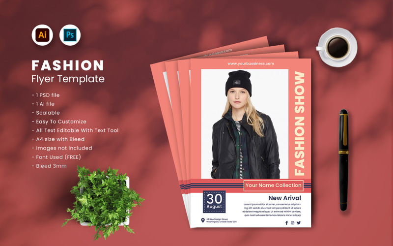 Fashion Flyer Template vol.48 Corporate Identity