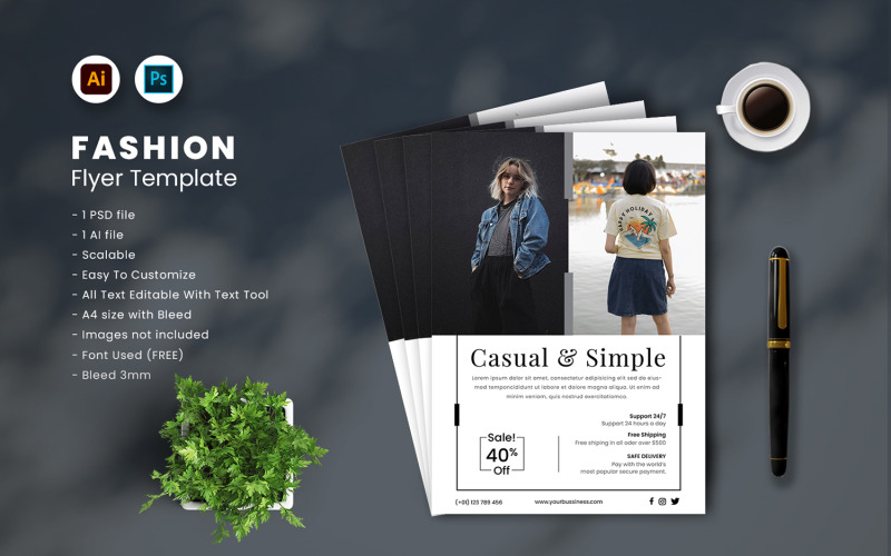 Fashion Flyer Template vol.51 Corporate Identity