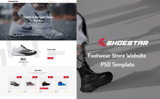 Footwear Store Website PSD Template