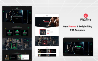 Gym Fitness Bodybuilding PSD Template