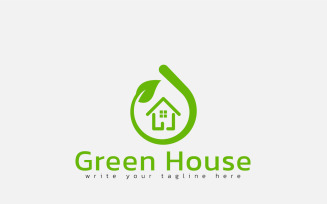 Green House Real Estate Logo Design