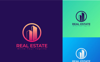 Modern Real Estate Logo VectorTemplate