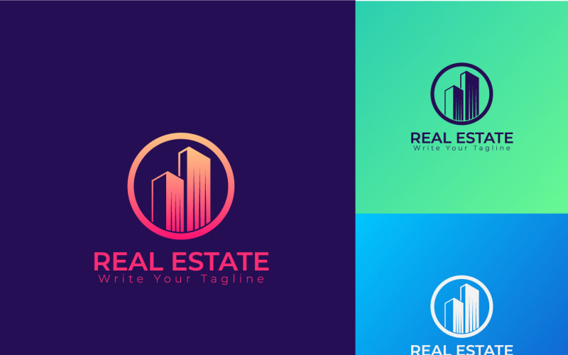 Modern Real Estate Logo VectorTemplate Logo Template