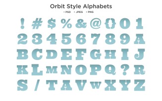 Orbit Style Alphabet, Abc Typography