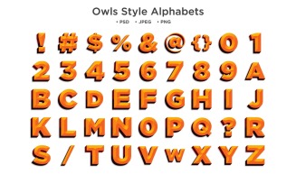Owls Style Alphabet, Abc Typography