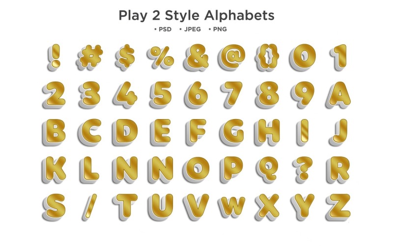 Play 2 Style Alphabet, Abc Typography Illustration