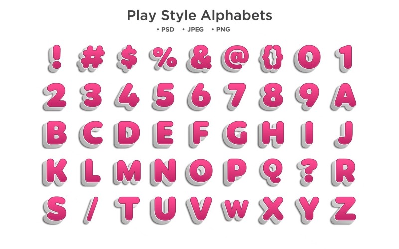 Play Style Alphabet, Abc Typography Illustration