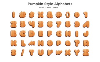 Pumpkin Style Alphabet, Abc Typography