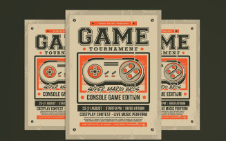 Retro Game Tournament Flyer