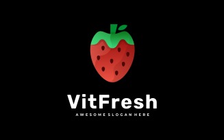 Strawberry Vit Fresh Gradient Logo