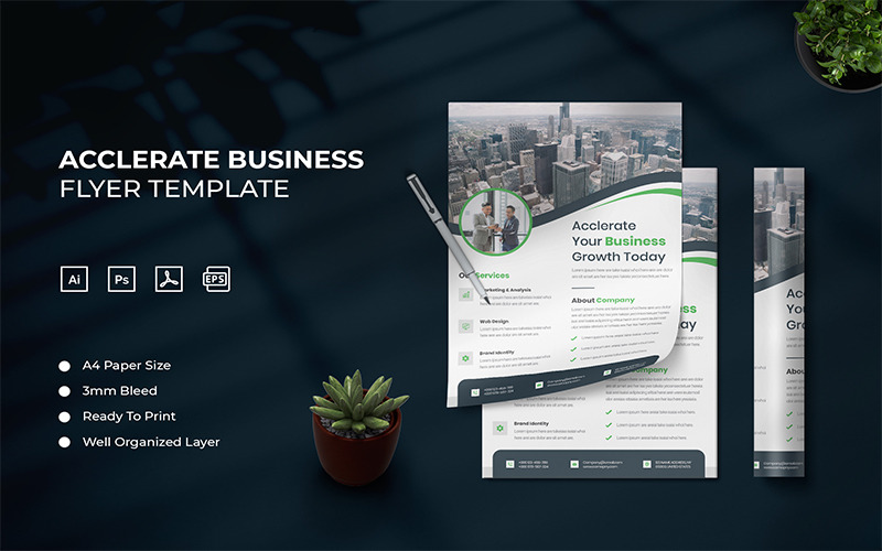 Acclerate Business - Flyer Template Corporate Identity