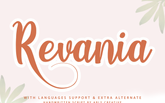 Revania Font Calligraphy And Font Script Modern