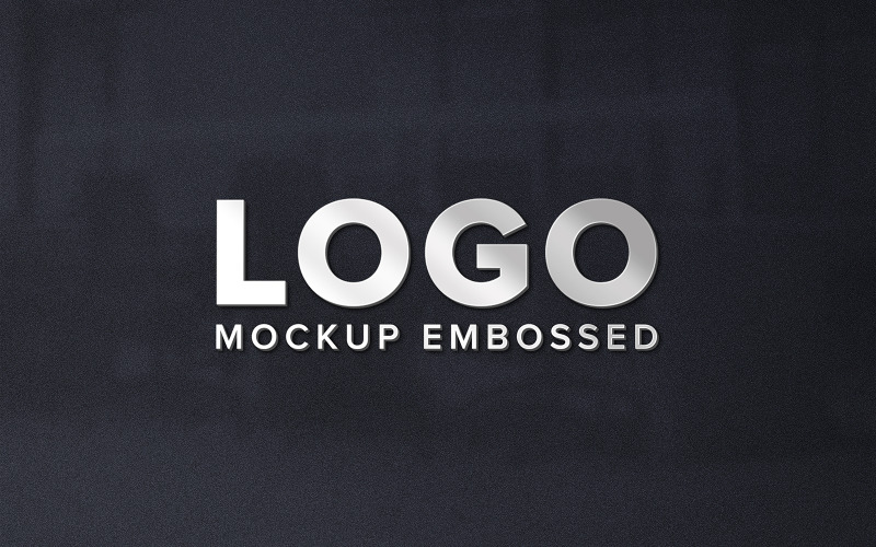Tech Logo Mockup on Embossed Effect Product Mockup