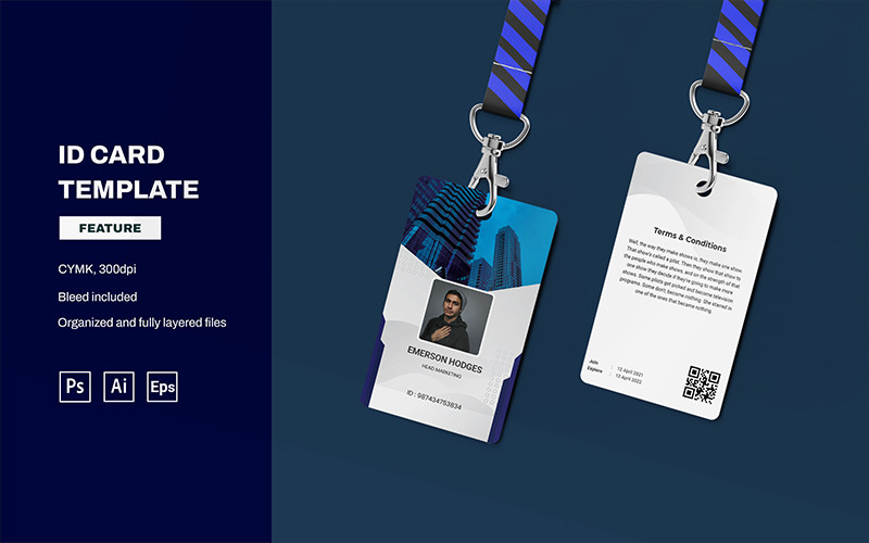 Emerson Hodges - ID Card Template Corporate Identity