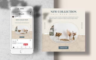 Furniture Collection Instagram Banner Post Template Social Media