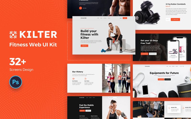 Kilter Fitness Web UI Kit UI Element