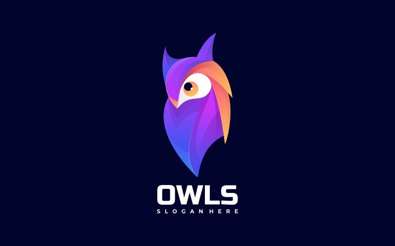 Owl Gradient Colorful Logo Logo Template
