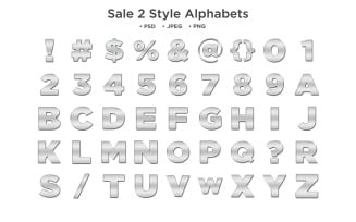 Sale 2 Style Alphabet, Abc Typography