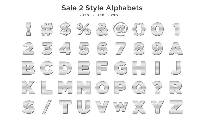 Sale 2 Style Alphabet, Abc Typography Illustration