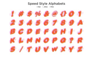 Speed Style Alphabet, Abc Typography