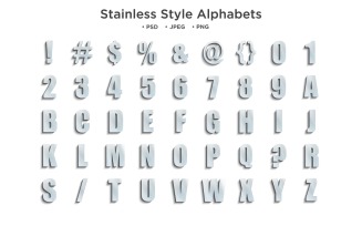 Stainless Style Alphabet, Abc Typography