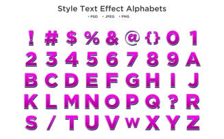 Style Text Effect Alphabet, Abc Typography