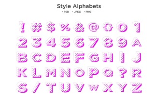 Text Style Alphabet, Abc Typography