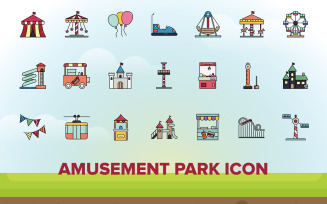 Amusement Park Iconset Template